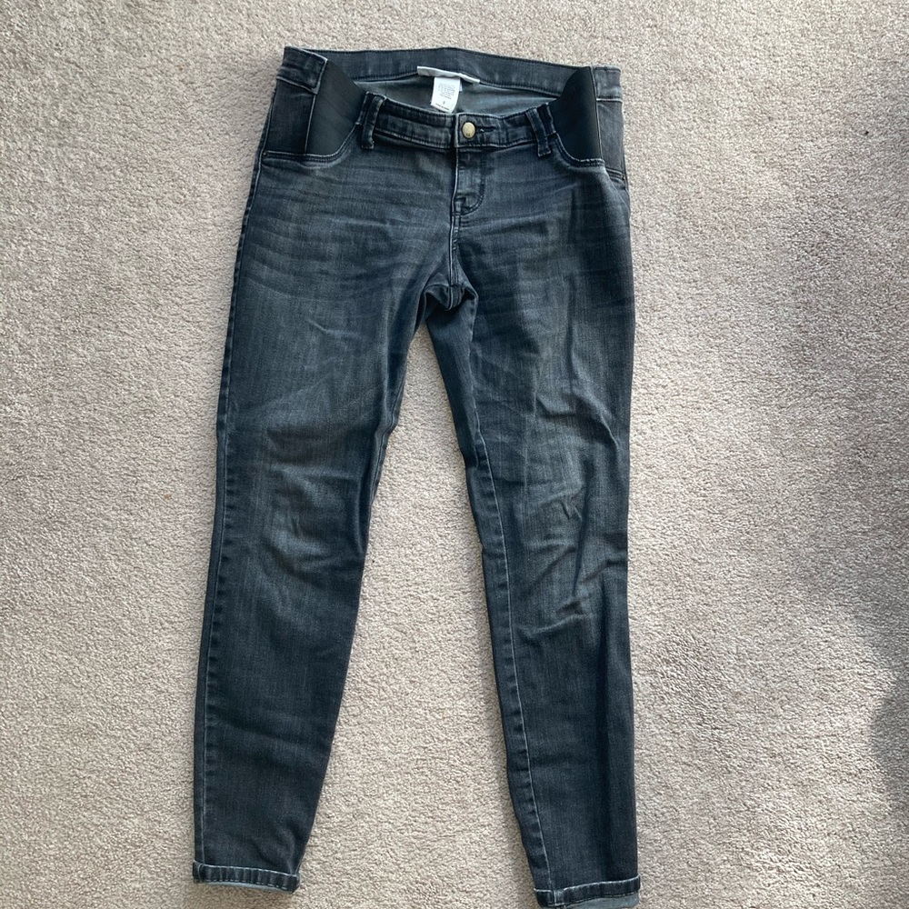 Maternity jeans-black, side panel